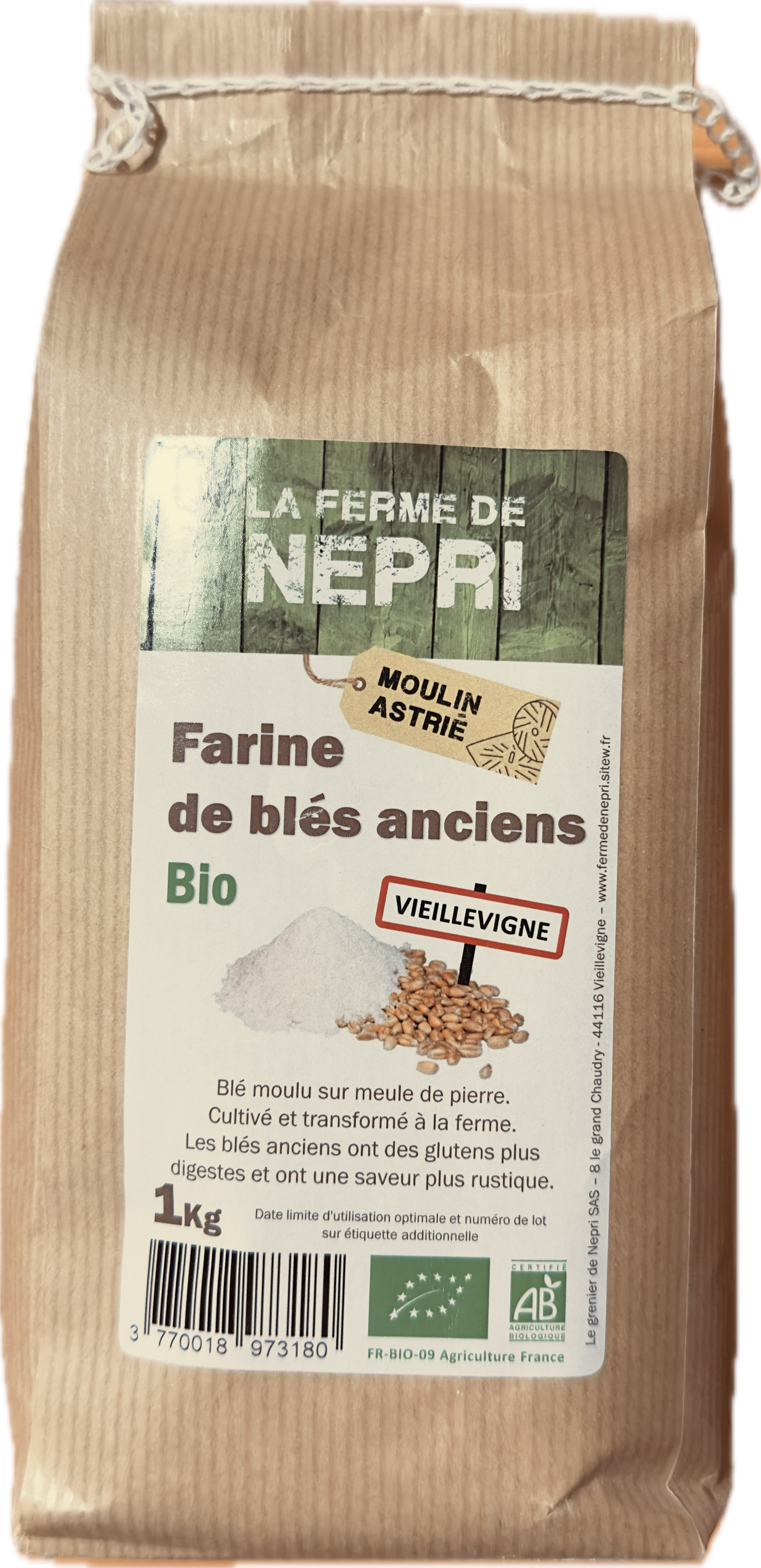Farine de blés anciens Bio - Sachet de 1 kg