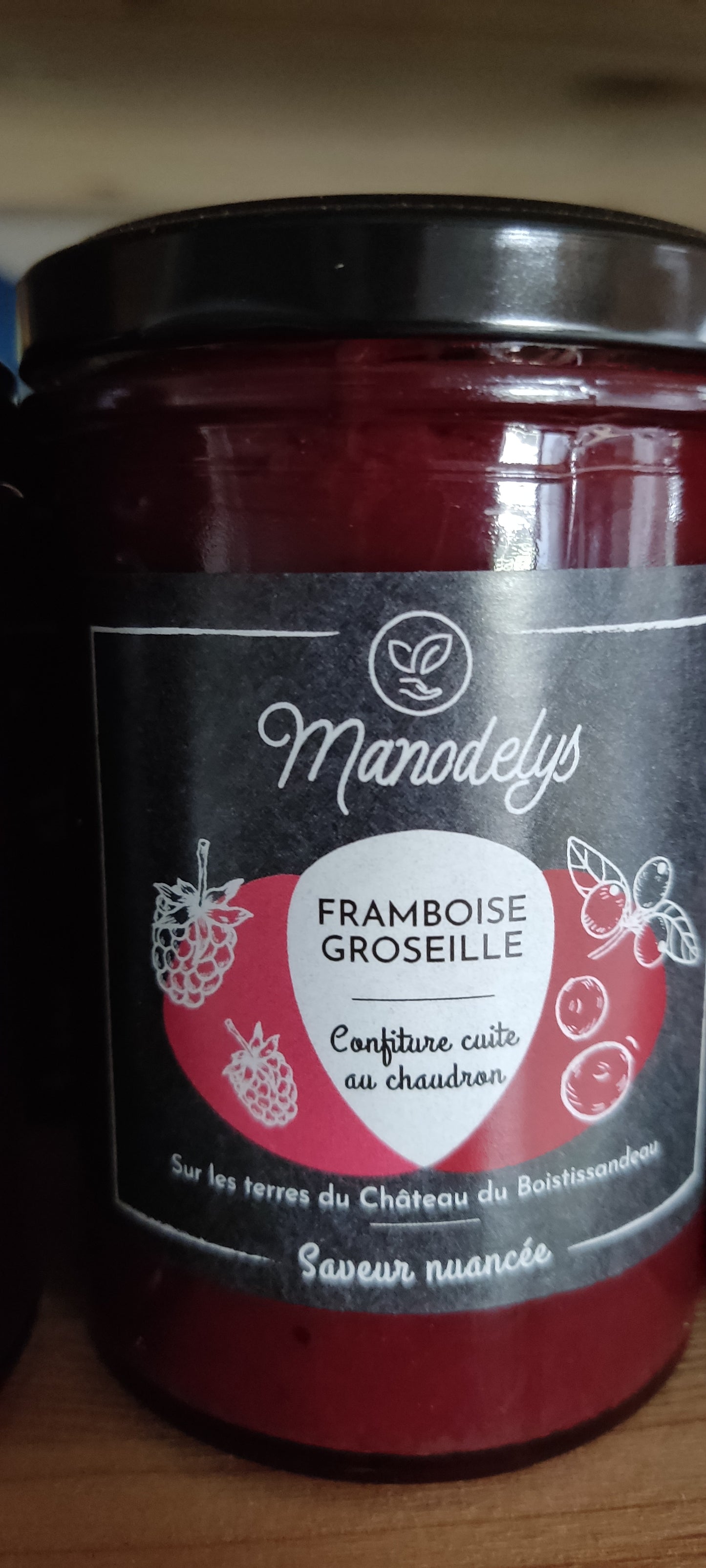 Confiture framboise groseille - 230 g - Les jardins du Bois-Tissandeau