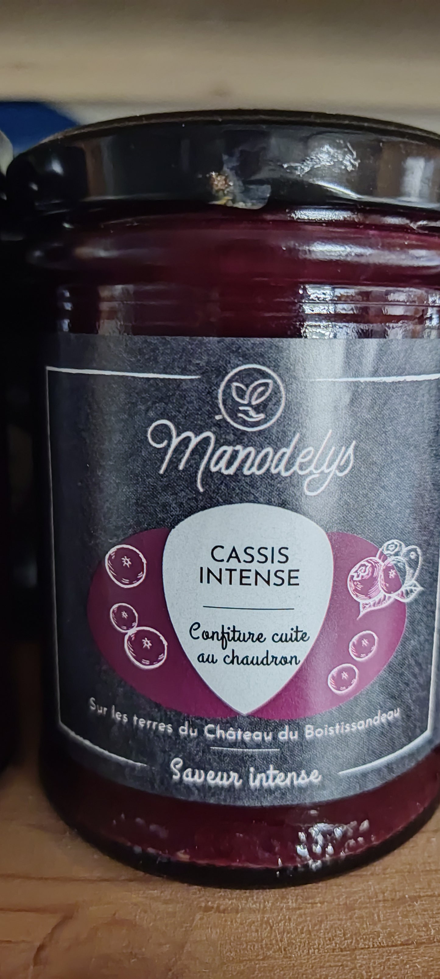 Confiture cassis intense - 230 g - Les jardins du Bois-Tissandeau