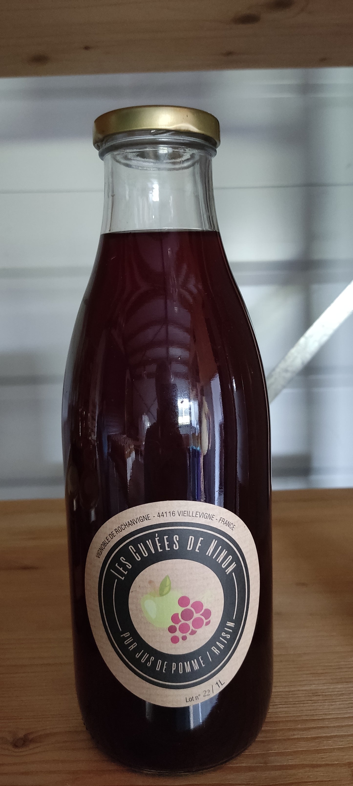 Jus de raisin / pomme raisin sans alcool - 1 litre - Vignoble de Rochanvigne