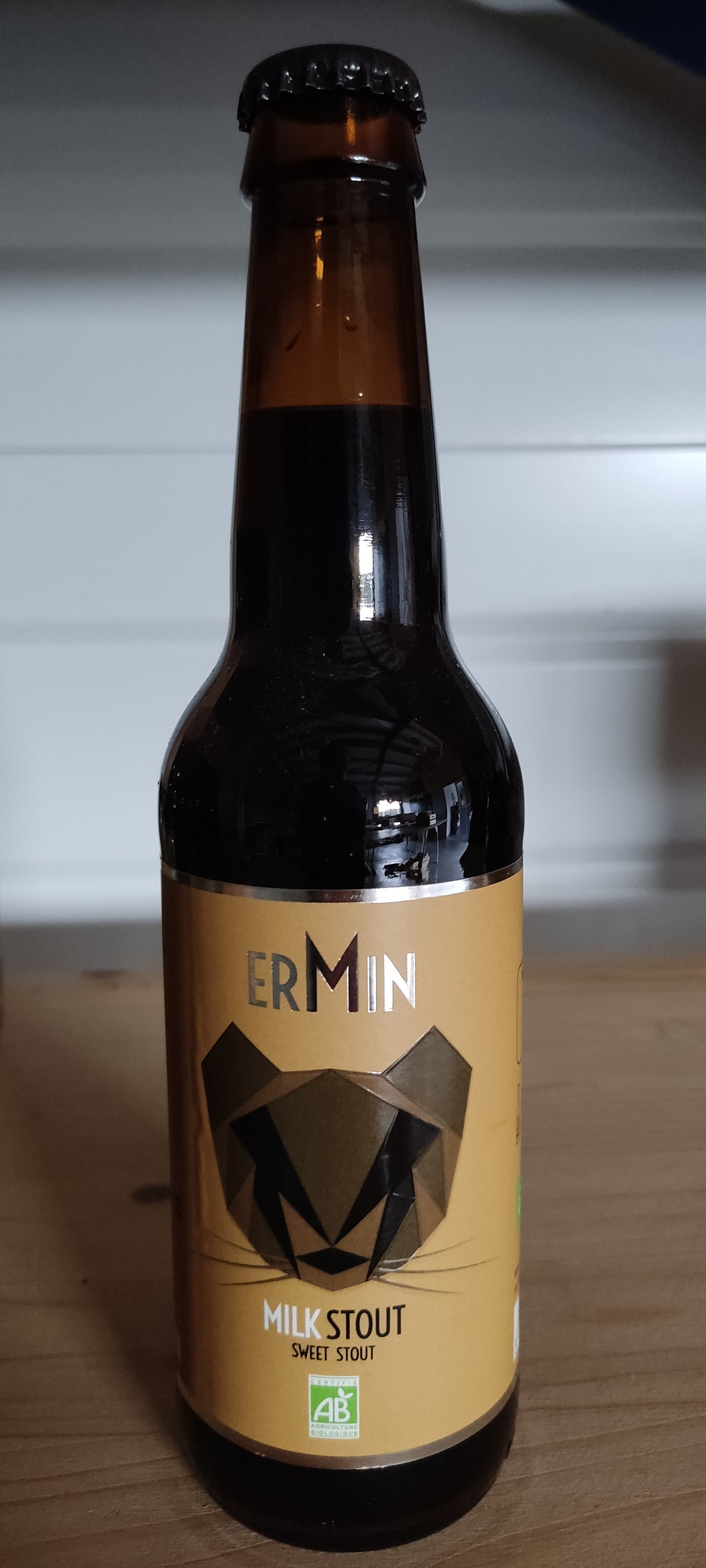 Bière artisanale Bio Ermin Milk Stout Sweet Stout - 33 cl