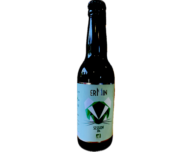 Bière artisanale bio Ermin IPA Cascade Session 33 cl - En lot