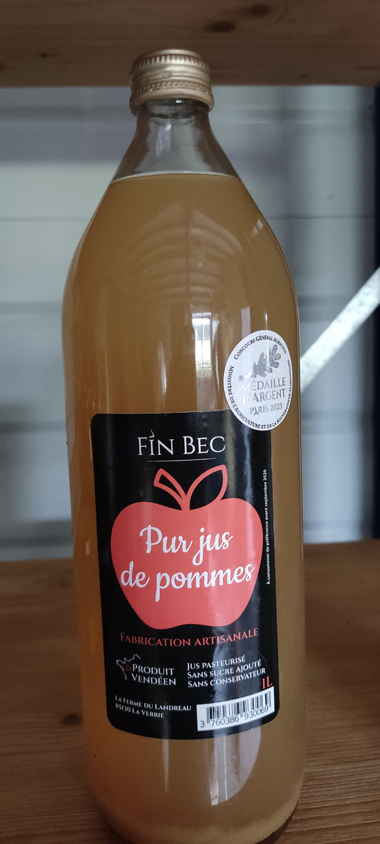 Jus de pomme pasteurisé de la ferme du Landreau - 1 litre