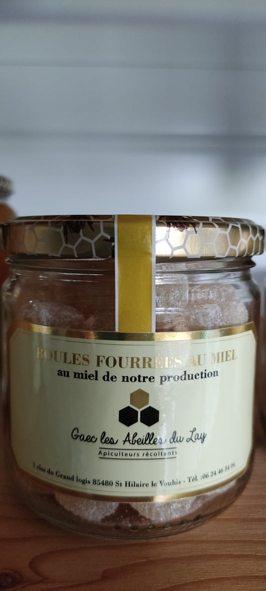 Bonbons boules fourrées au miel 28% Les Abeilles du Lay - 250 g