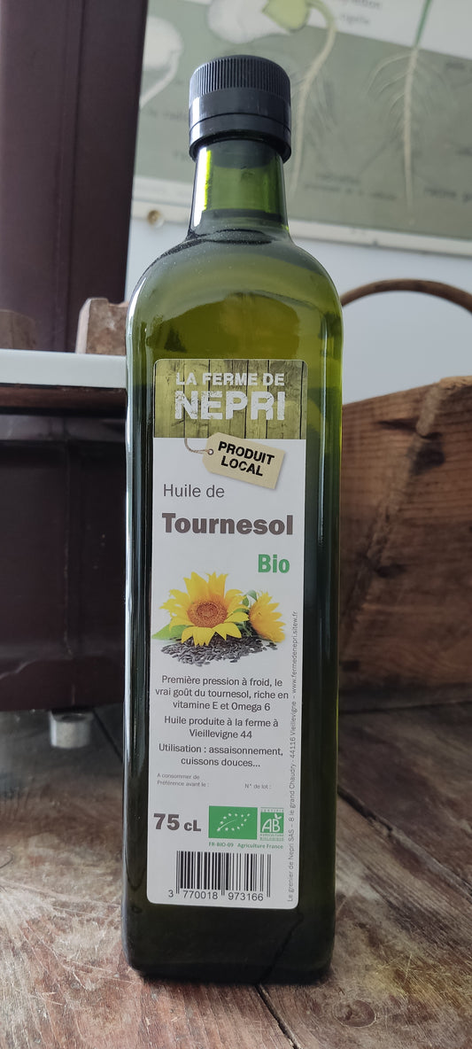 Huile de tournesol bio - 75 cl