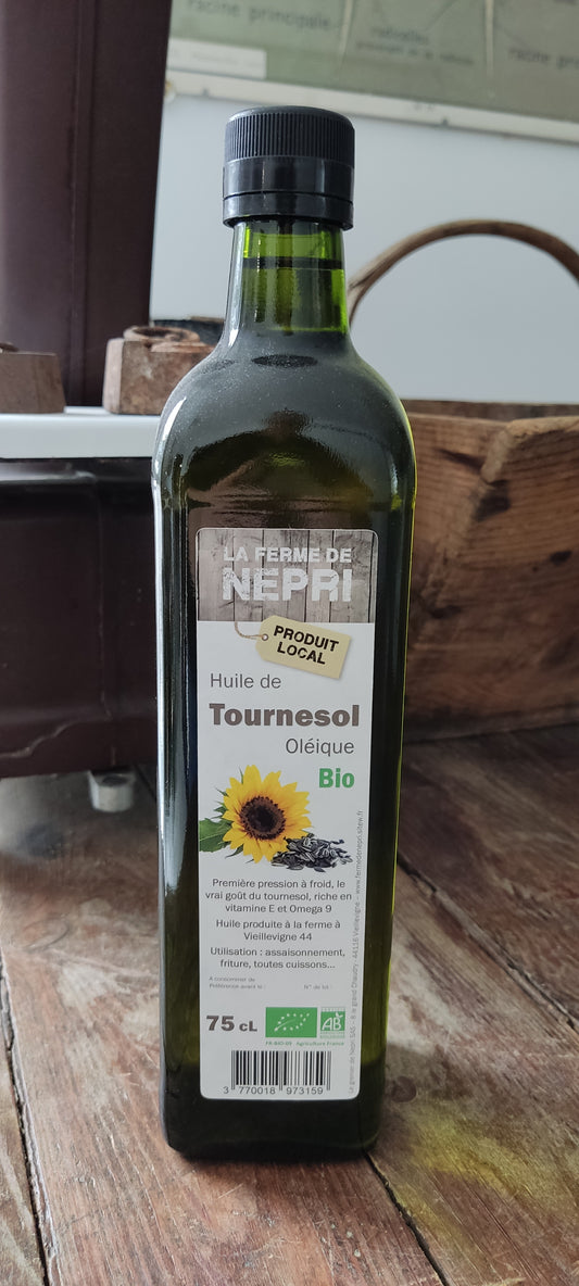 Huile Tournesol oléique bio - 75 cl