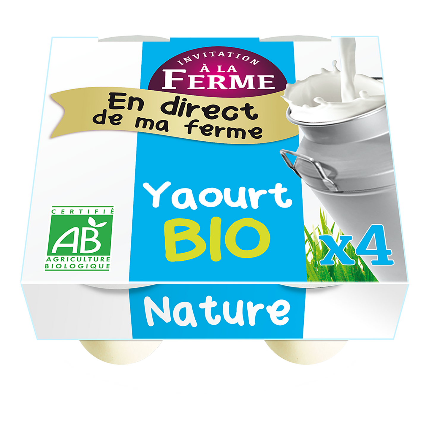 Yaourt bio nature - 4 x 125 g