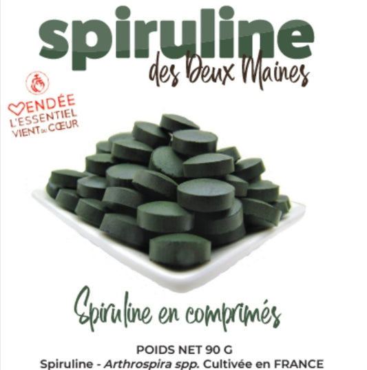 Spiruline des Deux Maines en comprimés - Flacon de 90 g