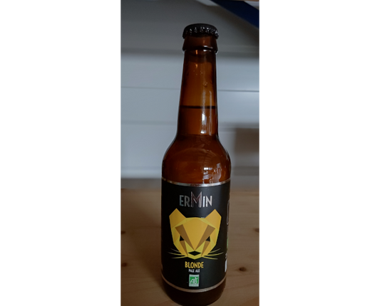 Bière artisanale blonde bio Ermin - 33 cl - En lot