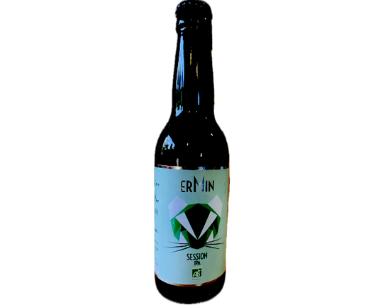 Bière artisanale bio Ermin IPA Cascade Session 33 cl - En lot