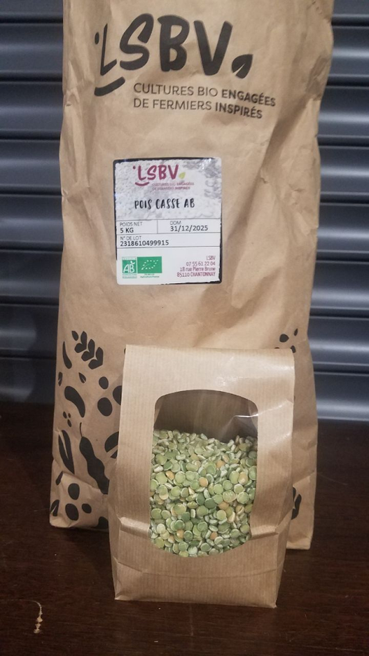 Pois cassés sec bio - 500 g