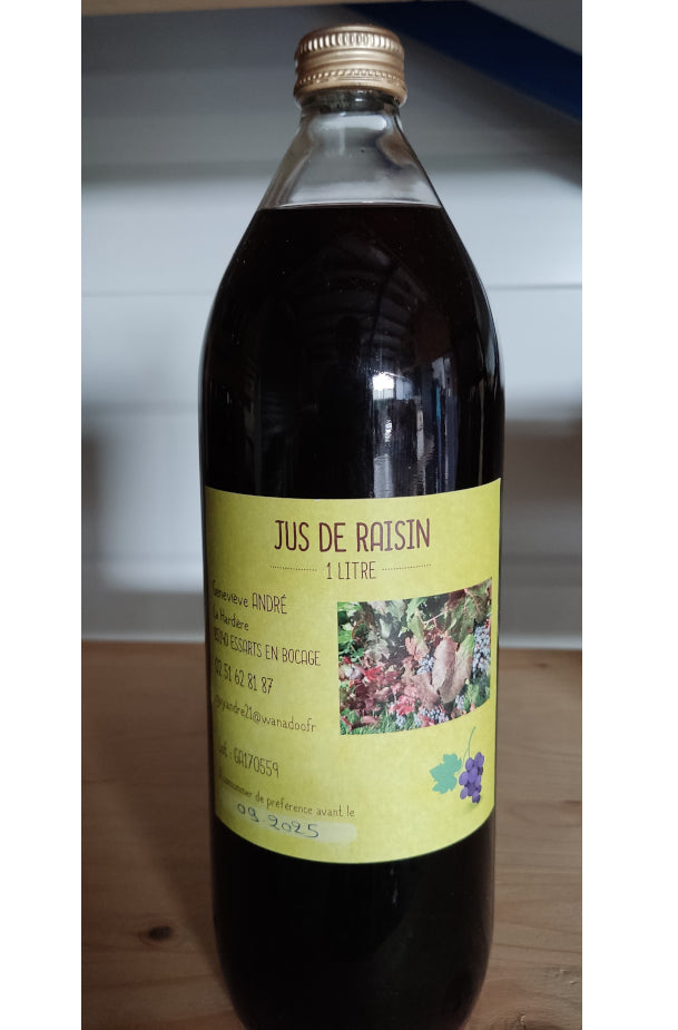 Jus de raisin La Hardière bio - 1 litre