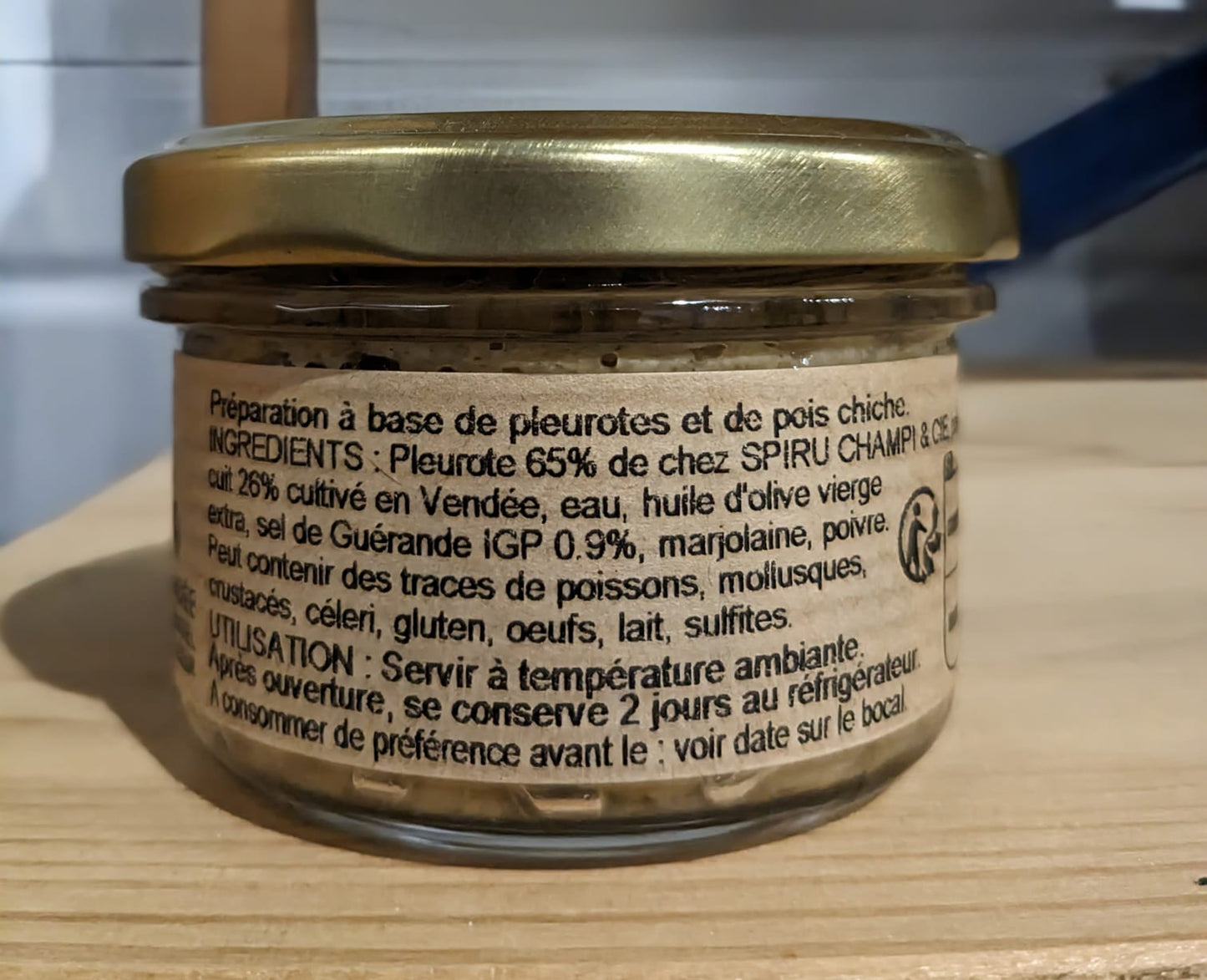 Tartinade pleurotes et pois chiche - Conserve de 90 g