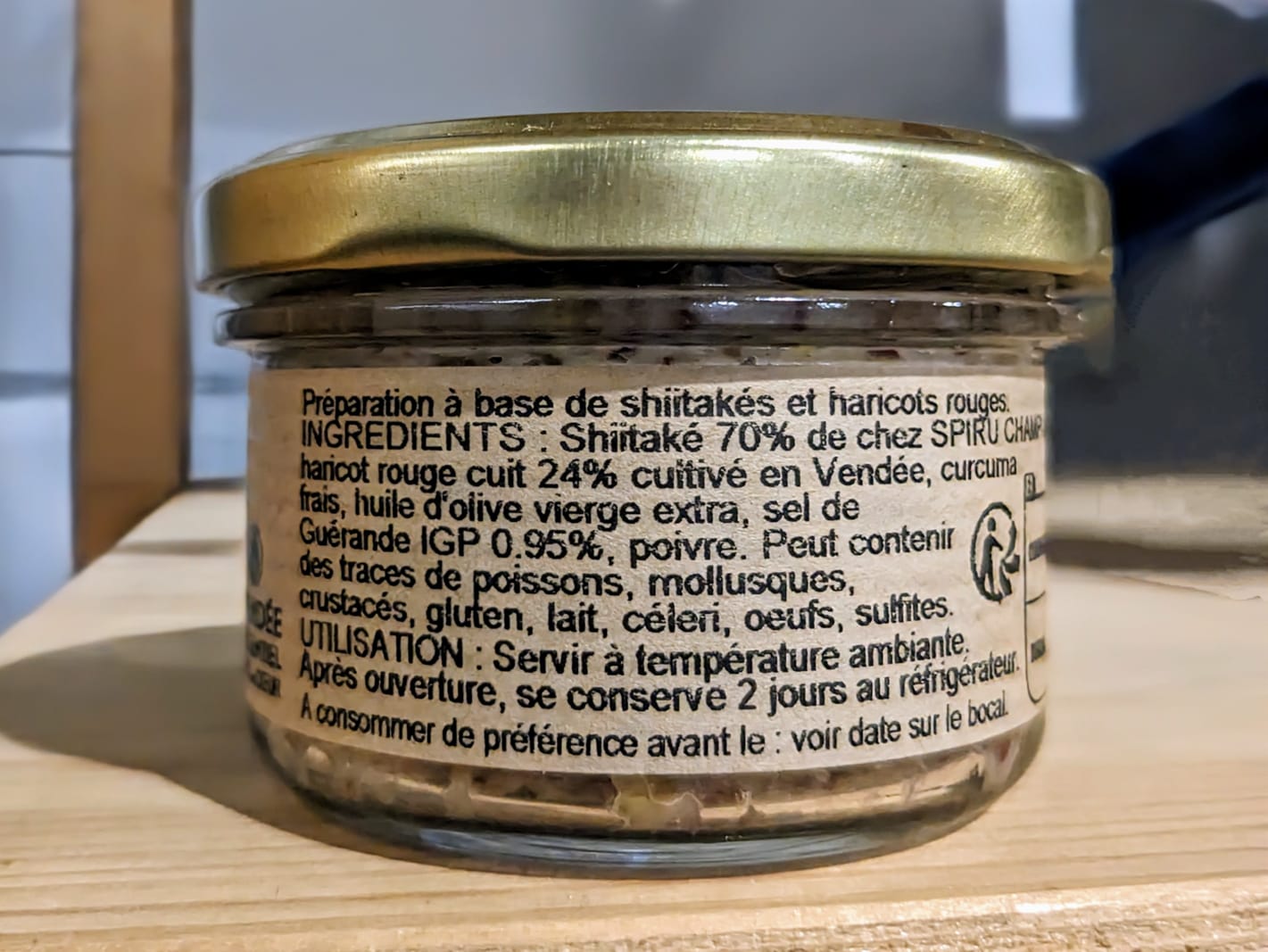 Tartinade shiitakés et haricots rouges - Conserve de 90 g