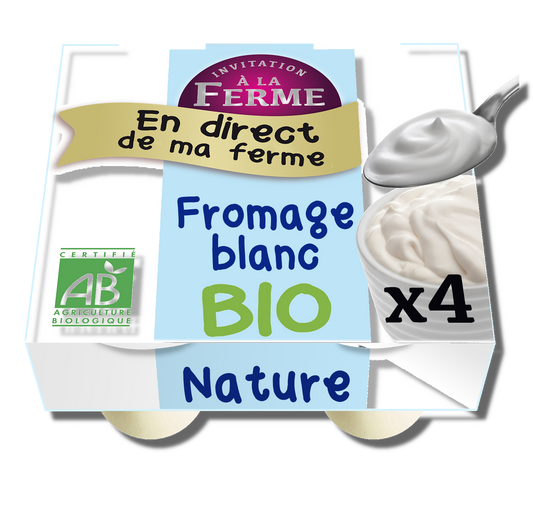 Fromage blanc bio nature - 4 x 100 g